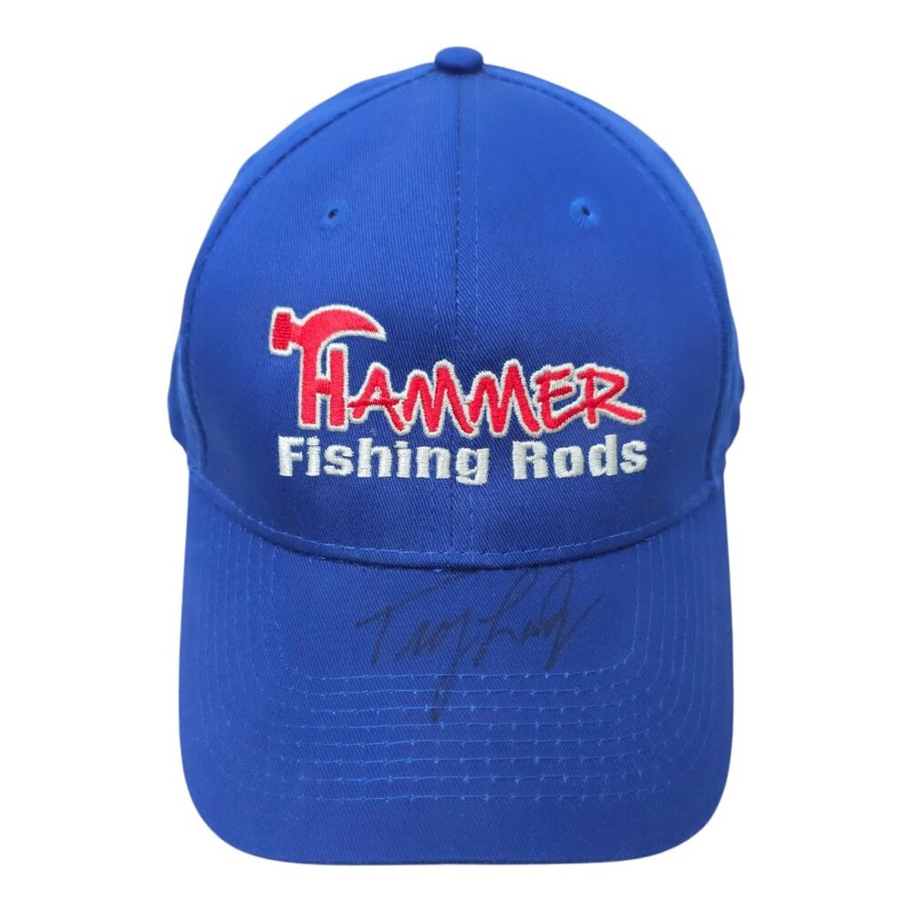 Hammer Fishing Rods Troy Landry Signed? Strapback Cap Swamp People Trucker Hat